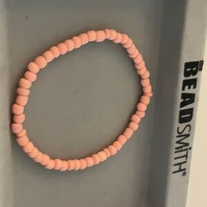 Coral beaded bracelet